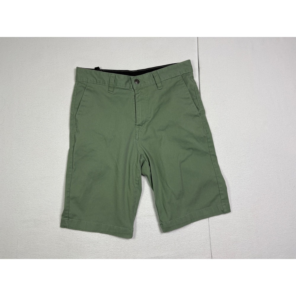 Volcom Mens Sage Green Chino Shorts Size 30 Modern Fit Stretch A09117V3